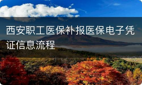西安职工医保补报医保电子凭证信息流程