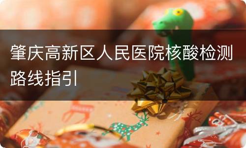 肇庆高新区人民医院核酸检测路线指引
