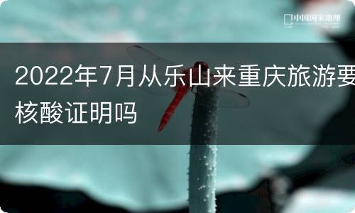 2022年7月从乐山来重庆旅游要核酸证明吗