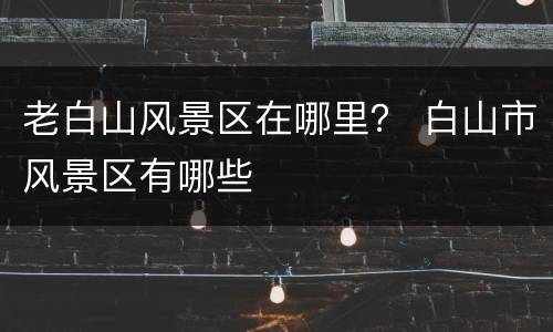 老白山风景区在哪里？ 白山市风景区有哪些