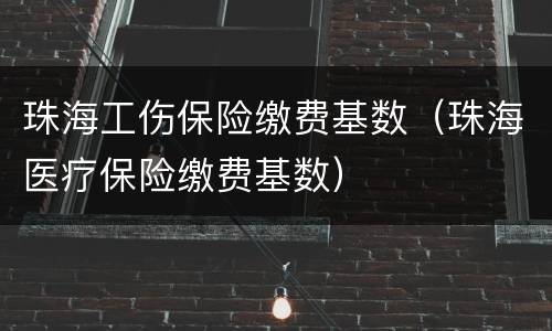 珠海工伤保险缴费基数（珠海医疗保险缴费基数）
