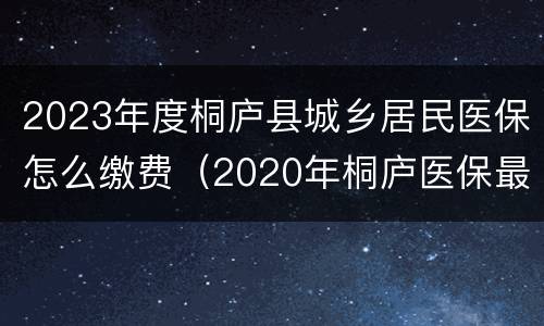 2023年度桐庐县城乡居民医保怎么缴费（2020年桐庐医保最新政策）