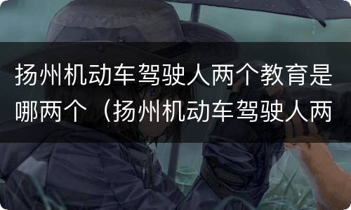 扬州机动车驾驶人两个教育是哪两个（扬州机动车驾驶人两个教育是哪两个学校）