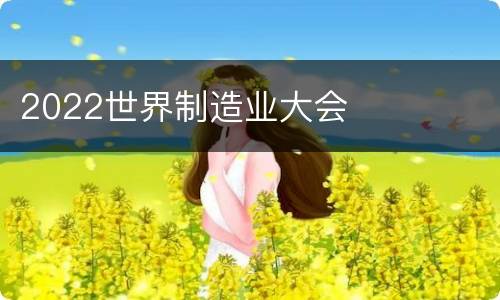 2022世界制造业大会