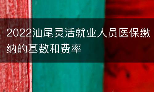 2022汕尾灵活就业人员医保缴纳的基数和费率