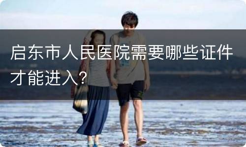 启东市人民医院需要哪些证件才能进入？