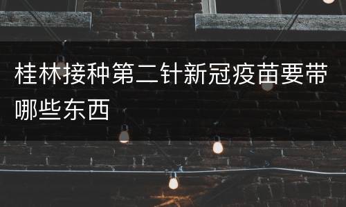桂林接种第二针新冠疫苗要带哪些东西