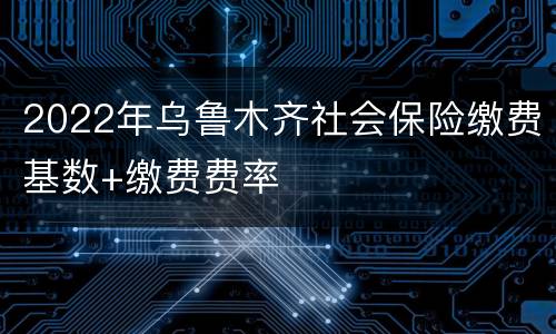 2022年乌鲁木齐社会保险缴费基数+缴费费率