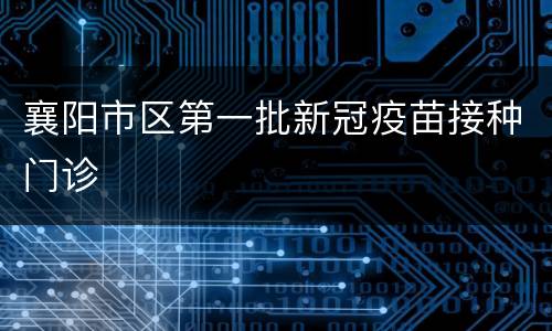 襄阳市区第一批新冠疫苗接种门诊
