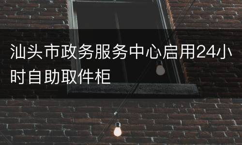 汕头市政务服务中心启用24小时自助取件柜