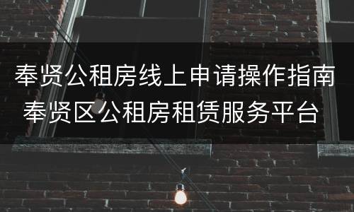奉贤公租房线上申请操作指南 奉贤区公租房租赁服务平台