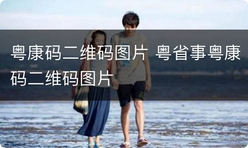 粤康码二维码图片 粤省事粤康码二维码图片
