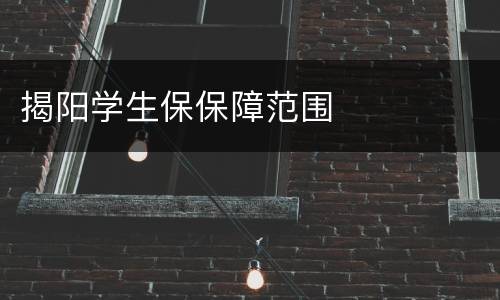 揭阳学生保保障范围