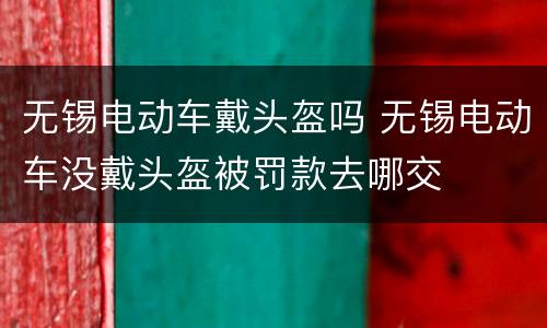 无锡电动车戴头盔吗 无锡电动车没戴头盔被罚款去哪交