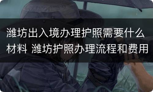 潍坊出入境办理护照需要什么材料 潍坊护照办理流程和费用