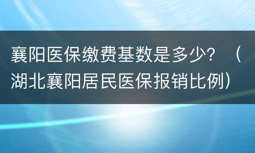 襄阳医保缴费基数是多少？（湖北襄阳居民医保报销比例）