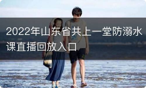 2022年山东省共上一堂防溺水课直播回放入口