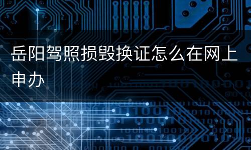 岳阳驾照损毁换证怎么在网上申办