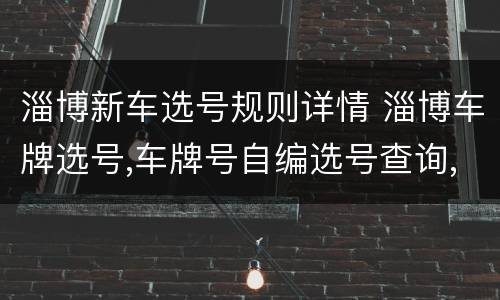 淄博新车选号规则详情 淄博车牌选号,车牌号自编选号查询,淄博车牌靓号代选