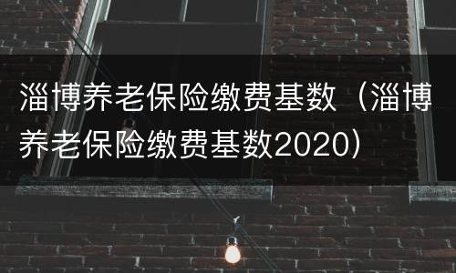 淄博养老保险缴费基数（淄博养老保险缴费基数2020）