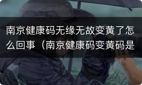 南京健康码无缘无故变黄了怎么回事（南京健康码变黄码是怎么回事）