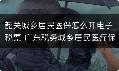 韶关城乡居民医保怎么开电子税票 广东税务城乡居民医疗保险缴费电子发票