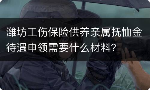 潍坊工伤保险供养亲属抚恤金待遇申领需要什么材料？