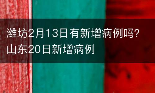 潍坊2月13日有新增病例吗？ 山东20日新增病例