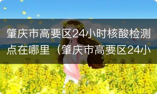肇庆市高要区24小时核酸检测点在哪里（肇庆市高要区24小时核酸检测点在哪里查询）