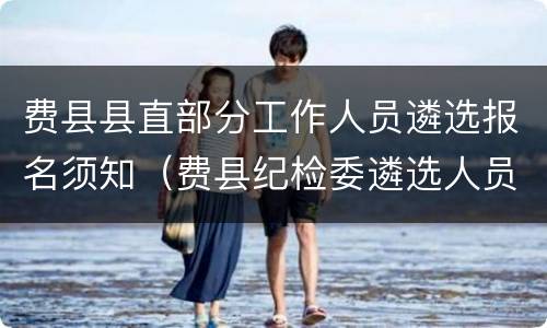 费县县直部分工作人员遴选报名须知（费县纪检委遴选人员拟录用名单）