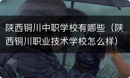 陕西铜川中职学校有哪些（陕西铜川职业技术学校怎么样）