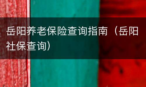 岳阳养老保险查询指南（岳阳社保查询）