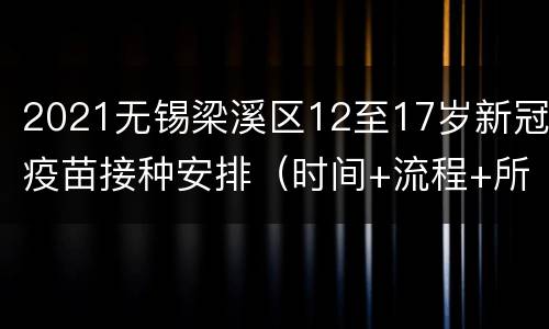 2021无锡梁溪区12至17岁新冠疫苗接种安排（时间+流程+所需材料下载）