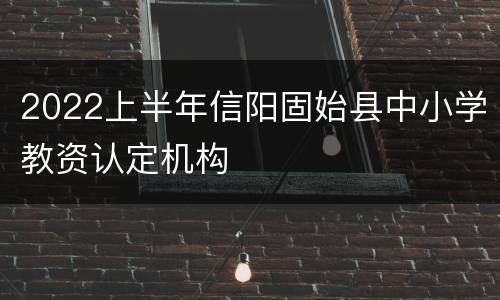 2022上半年信阳固始县中小学教资认定机构