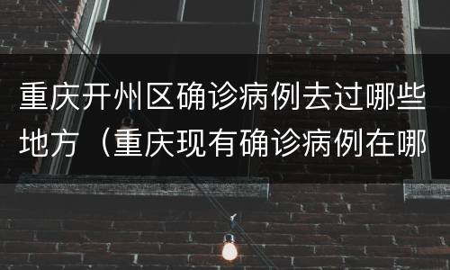 重庆开州区确诊病例去过哪些地方（重庆现有确诊病例在哪里）