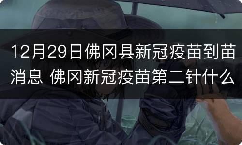 12月29日佛冈县新冠疫苗到苗消息 佛冈新冠疫苗第二针什么时候有号