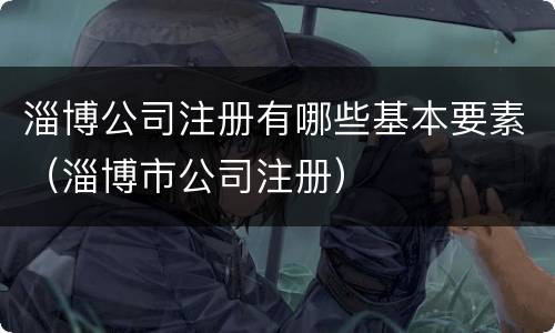 淄博公司注册有哪些基本要素（淄博市公司注册）