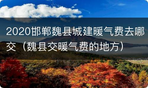 2020邯郸魏县城建暖气费去哪交（魏县交暖气费的地方）
