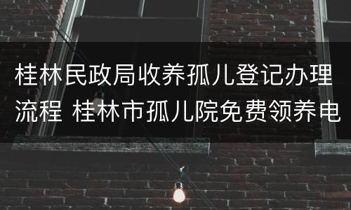 桂林民政局收养孤儿登记办理流程 桂林市孤儿院免费领养电话