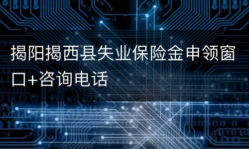 揭阳揭西县失业保险金申领窗口+咨询电话