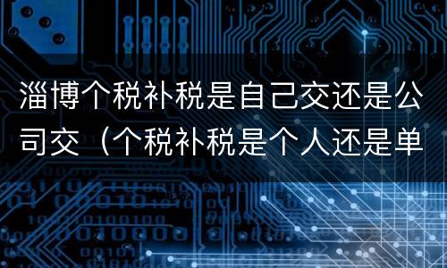 淄博个税补税是自己交还是公司交（个税补税是个人还是单位补）