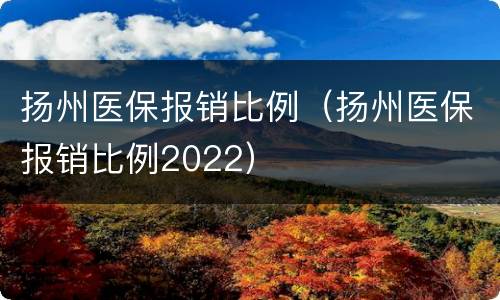 扬州医保报销比例（扬州医保报销比例2022）