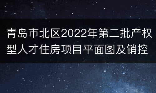 青岛市北区2022年第二批产权型人才住房项目平面图及销控表