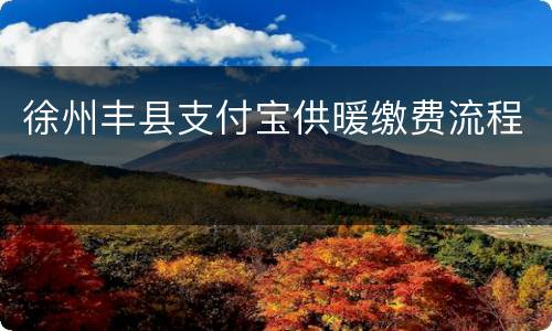 徐州丰县支付宝供暖缴费流程