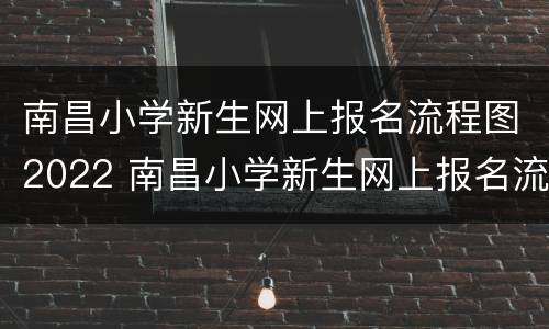 南昌小学新生网上报名流程图2022 南昌小学新生网上报名流程图2022年级