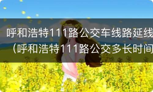 呼和浩特111路公交车线路延线（呼和浩特111路公交多长时间一趟车）