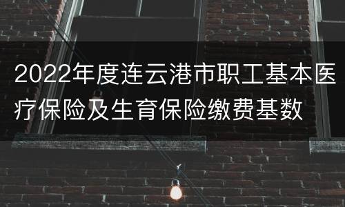 2022年度连云港市职工基本医疗保险及生育保险缴费基数