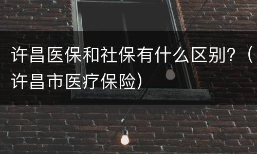 许昌医保和社保有什么区别?（许昌市医疗保险）