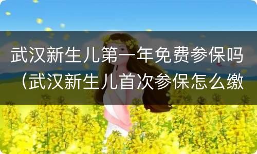 武汉新生儿第一年免费参保吗（武汉新生儿首次参保怎么缴费）