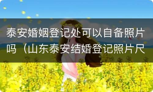 泰安婚姻登记处可以自备照片吗（山东泰安结婚登记照片尺寸）